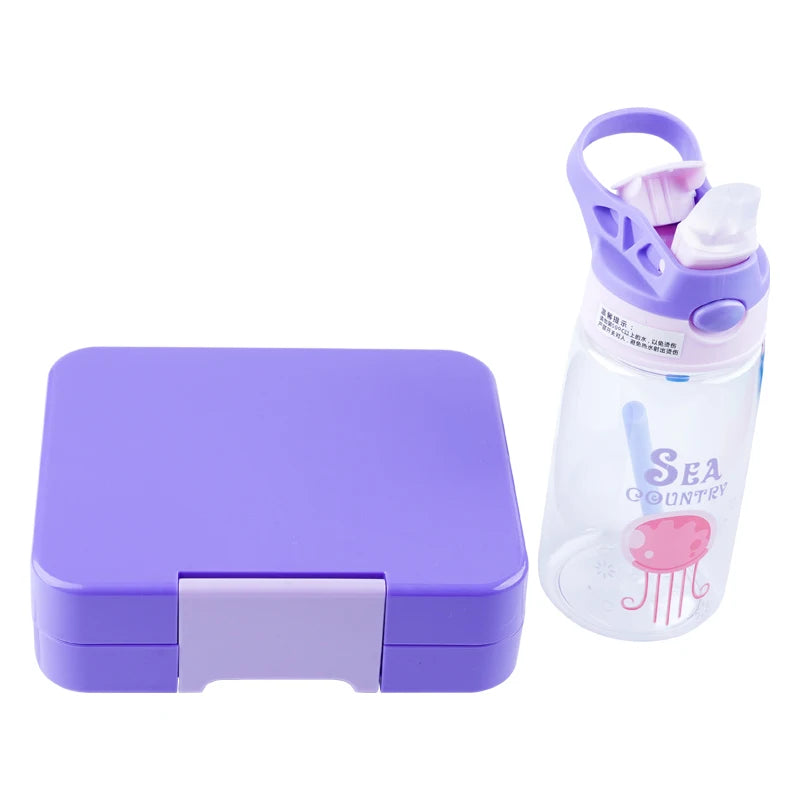 Eco-friendly Easy to Clean Set Water Bottle and Lunch Bento Box Storage Box for Kids Mini Lonchera Caja Bento