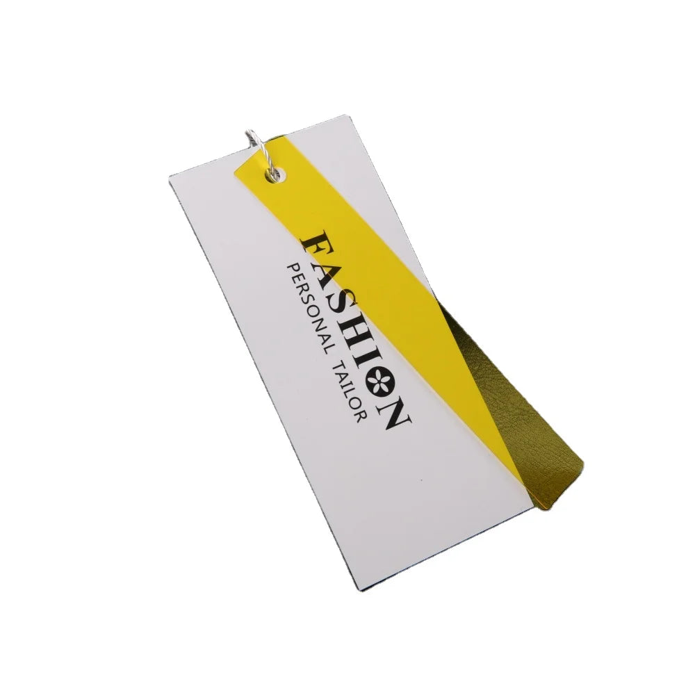 Customizable Logo Imprinted Hangtag Luxury Leather PVC Tag for Jeans Garment Label