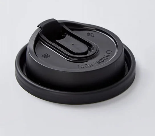 Wholesale 90mm U-Shape Plastic Coffee Cup Lid with Easy Open End Black White & Clear Options for Hot & Cold Beverages