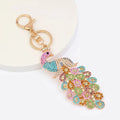 Factory Price Peacock Keychain Metal Key Ring School Supplies Car Bag Phone Accessories Key Chain Keyring