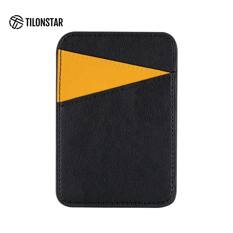 TILONSTAR TPA101 Wholesale Genuine Leather Sticker Id Card Holder for Phone Back Stick-On Phone Wallet Card Holder