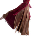 New Oriental Belly Dance Practice Bottom Versatile Wide Pant Skirt With Long Fringe for Women