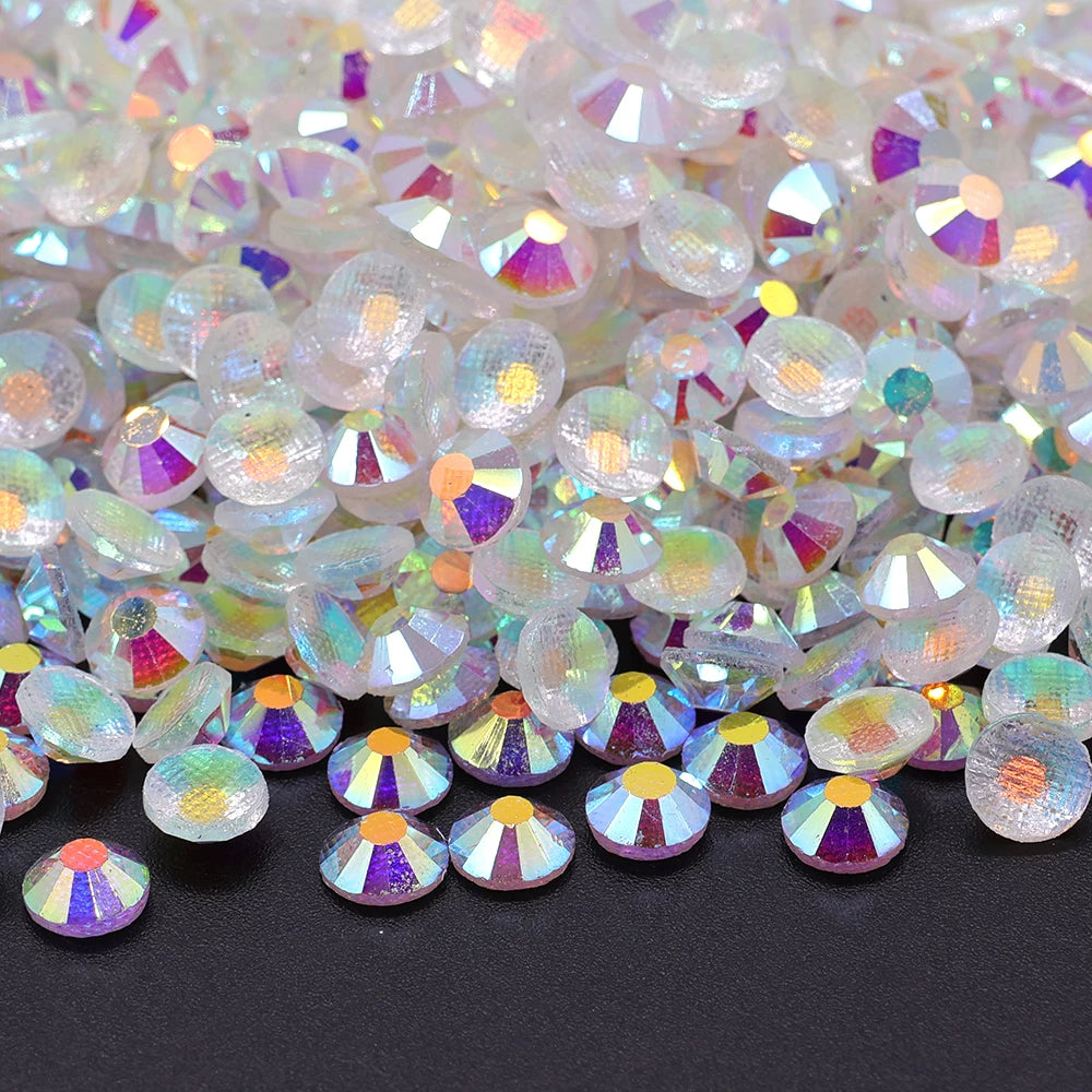 Wholesale Hot Fix Rhinestones Ss4 Ss6 Ss8 Transparent AB Hot Fix Rhinestones Bulk for Jewelry Making