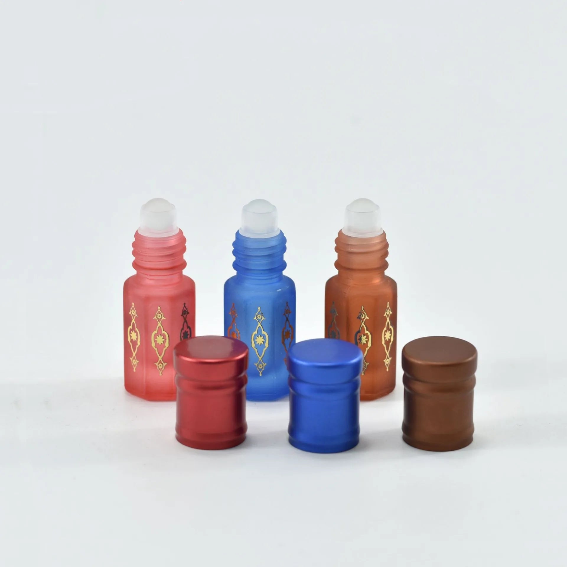 Wholesale Essential Oil Bottle Arabian Oil Perfumes Attar Bottle 3ml Glass Arabic Perfume Roll on Bottle