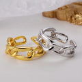 ICEBELA Girls Jewelry Gift Ring Funky Open Hollow Vintage Design 925 Sterling Silver Chain Rings