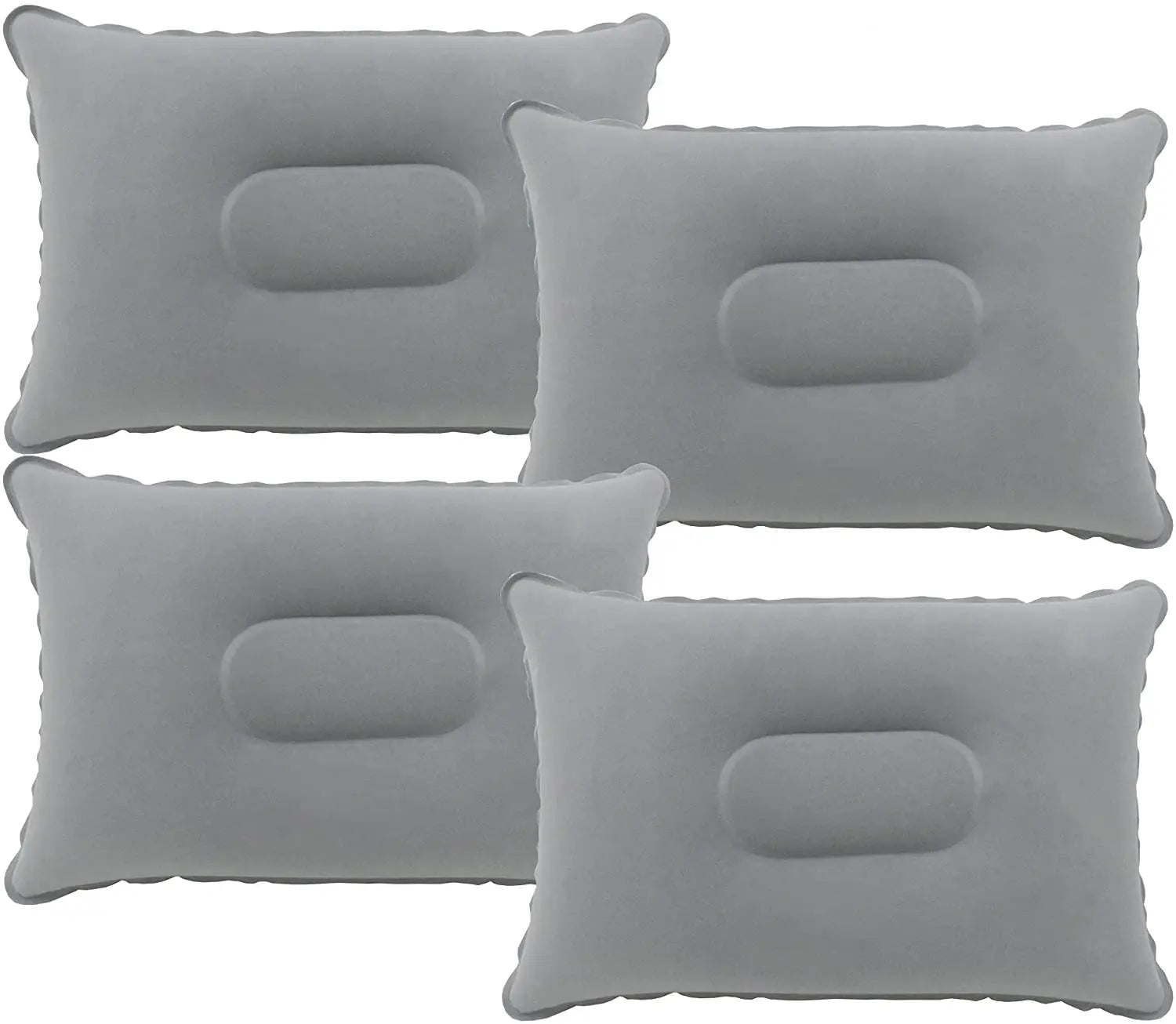 Waterhan Small Squared Inflatable Flocked PVC Air Pillow Hiking Camping Traveling Napping Desk Rest Neck Lumbar Support Made
