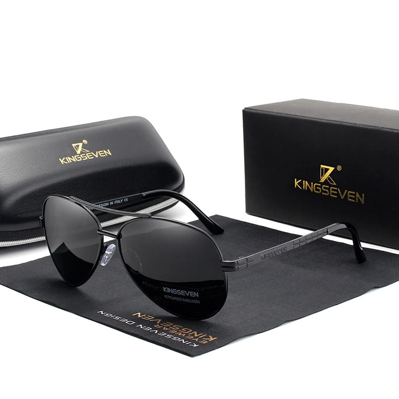 KINGSEVEN New Fashion for Pilot UV400 Polarized Full Rim Sunglasses for Men's Anti-Radiation Driving Glasses Women Eyewear 7840