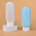 Portable Travel Bottle Biodegradable Empty Refillable Blue White Soft Squeeze Cosmetic Containers Flip Cap Plastic Tubes