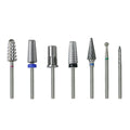 Wholesale Professional Stainless Steel 7 Pieces Nail Drill Electric File Bits Set for Manicure Pedicure