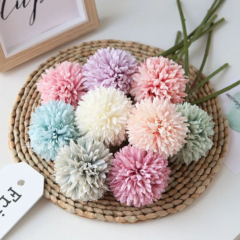 Artificial Dandelion Blowball Plastic Hyacinth Hot Sell Onion Ball Chrysanthemum for Wedding&Hotels& Home Decoration