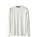 Wholesale Custom Cashmere Jumper Men Long Sleeve Solid Color Thicken Stand Collar Merino Wool Sweater