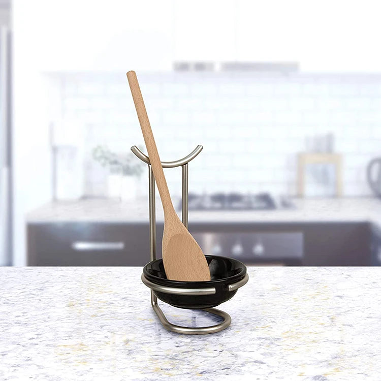 Stainless Steel Kitchen Spoon Rest & Organizer Rack Durable Utensil Holder