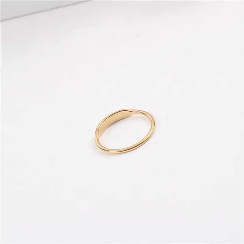 Fenny 18K Gold Plated Wholesale Non Tarnish Permanent Classic Irregular Stainless Steel Finger Ring Stylish for Women