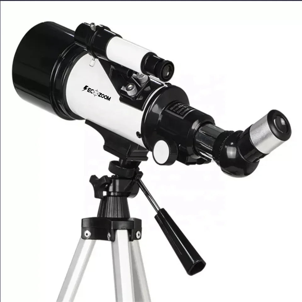 70mm Aperture 400mm Astronomical Refracting Telescope 16-40X Magnification Aluminum Alloy Retractable Tripod for Adults Kids