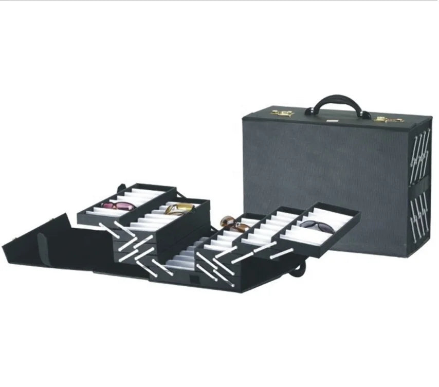 2019 Optical Glasses and Sunglasses Trolley Suitcase Eyewear Multiple Display Luggage for Expo