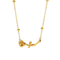 2024 Girls 14k 18k Gold Plating Flower Pendant Necklaces Jewellery