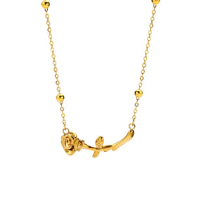 2024 Girls 14k 18k Gold Plating Flower Pendant Necklaces Jewellery