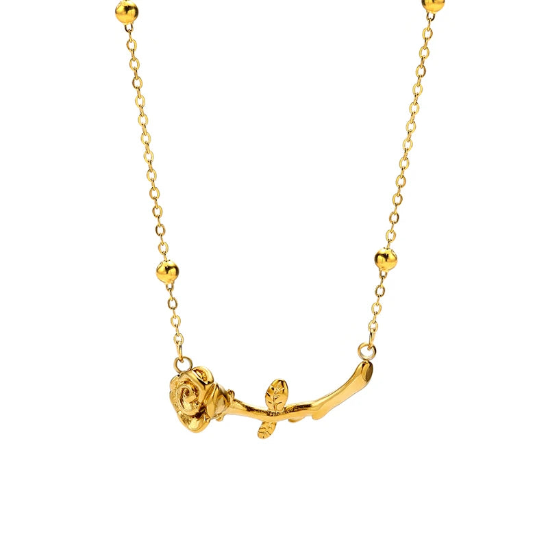 2024 Girls 14k 18k Gold Plating Flower Pendant Necklaces Jewellery
