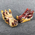 DIY Mess Sale Natural Gemstone Crystal Carving Dragon Head Mookaite jasper Crystal Craft