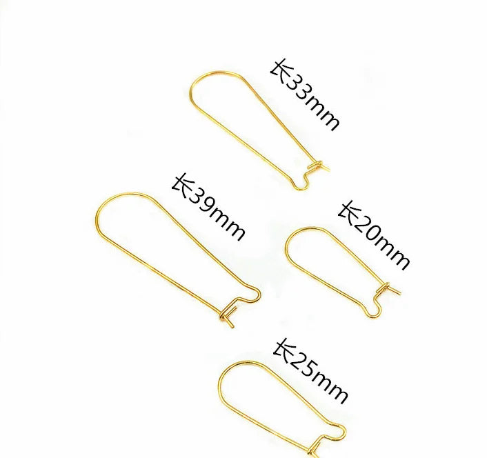 Stainless Steel Hoop Wire Jewelry Stainless Steel Ear Buckle Kidney Wire Hot Sale Metal Earring Shoot Findings