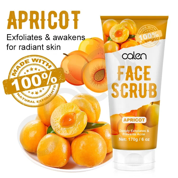 Oalen Private Label 100% Natural Apricot Scrub Deeply Exfoliates Cellulite Face Scrub