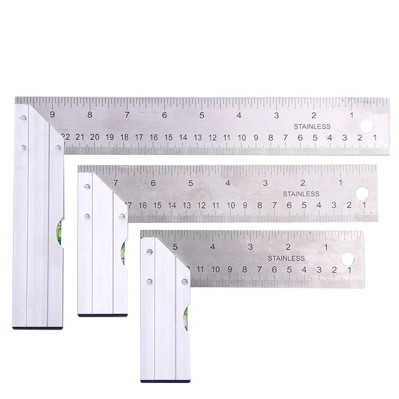 Hot selling woodworking measuring ruler 90 degree thickened stainless steel right angle ruler ruler