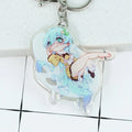 Clear Charm Glitter Epoxy Acrylic Keychain Custom Acrylic Charm Keychain Clear Acrylic Keychain With Glitter Epoxy Hologram