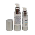 Hot Sale 50ml100ml Round Frosted PET Bottle with Lotion Pump Silver Cosmetic Packaging Plastic Bottle
