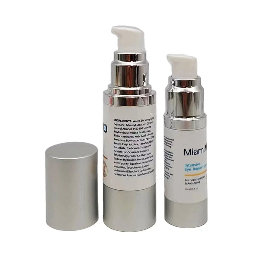 Hot Sale 50ml100ml Round Frosted PET Bottle with Lotion Pump Silver Cosmetic Packaging Plastic Bottle