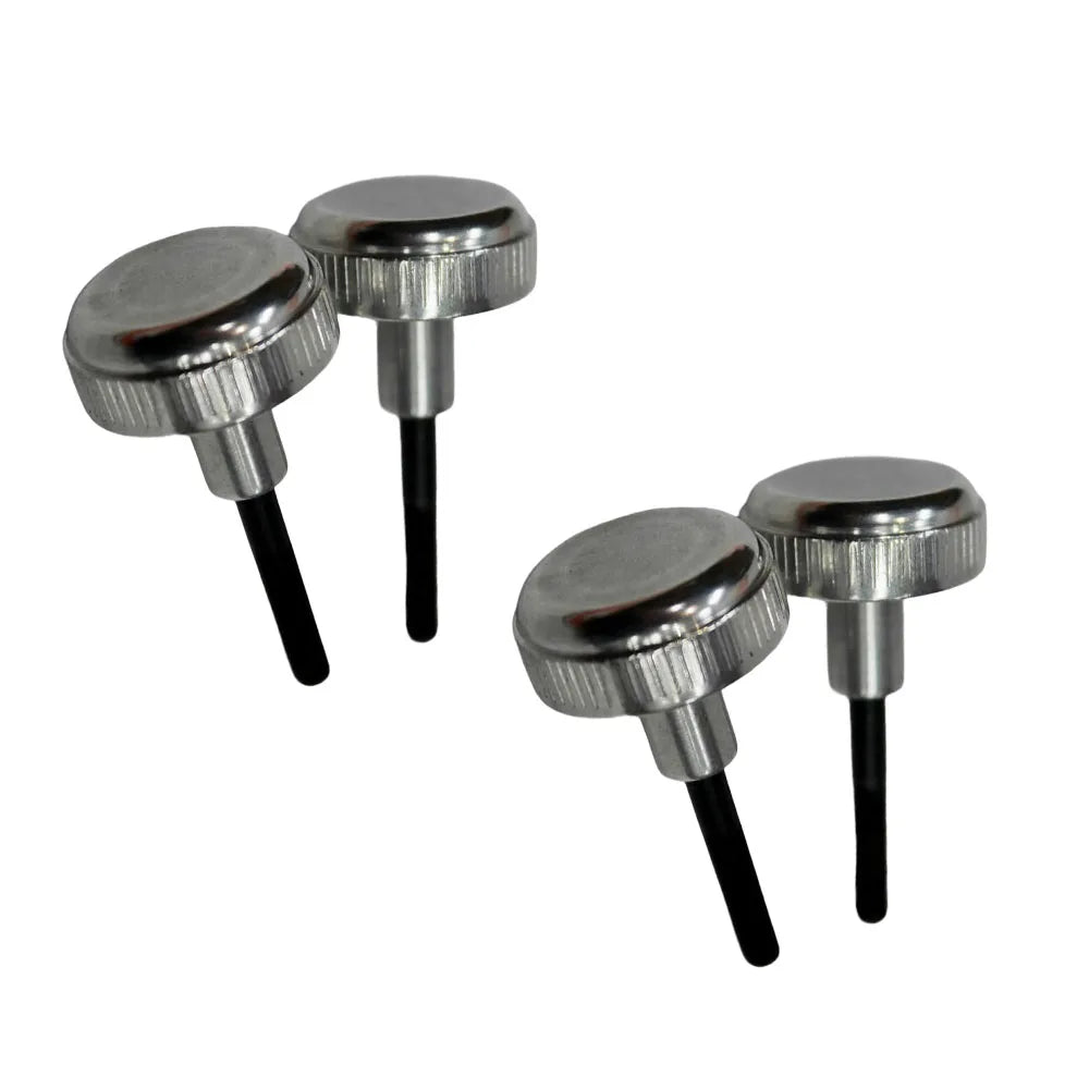 OEM MTC9968 Silver Aluminum Knurled Fuse Box Screws Toolless Thumb Bolts for Defender Under Seat Lid
