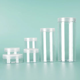 Wholesale Custom Large Capacity Health Food Grade Transparent PET Plastic Storage Jars with Lids for Sugar and Candy Storage