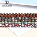 Wholesale China Tibetan Dzi Eyes Beads Natural White Agate Stone 8MM Round Loose Beads for Jewelry Making Bracelet DIY Accessory