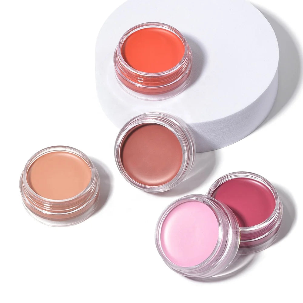 Custom Logo 14 Color Lightweight Vegan Makeup Cream Blush Moisturizing Waterproof Pink Mineral Powder Fair Dark Private Label