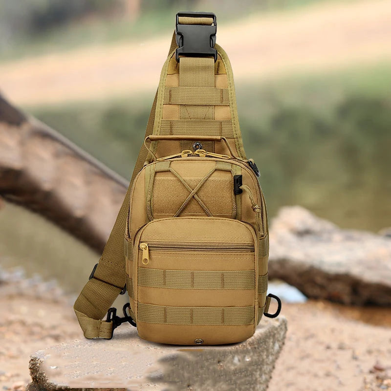 Tactical Molle National Style Zipper Closure Camouflage Daypack Outdoor Sport Backpack with Sling Shoulder Strap