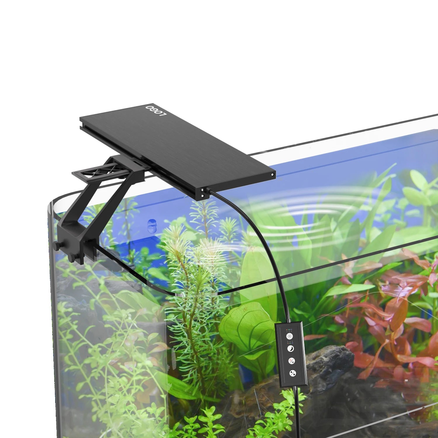 11-55 Inch Adjustable Timer Brightness 9 Colors Clip on Full Spectrum Fish Tank LED Aquarium Lamp Plants Light With Remote
