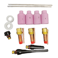 Alumina Nozzle Collet Body Electrode Insulator TIG Welding Torch Consumables Kit for WP-17/18/26 54N 18pcs
