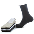 Wholesale Plain Plaid Mens Formal Socks Breathable Bamboo Woven Casual for Autumn Season Dropshipping