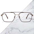 Wenzhou Manufacturer Alloy Eyeglasses Designer Glasses Gafas De Sol Optical Square Geometric Fashionable Women Eyewear OEM
