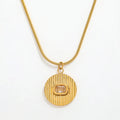 JOOLIM High End Stainless Steel Square Zirconia Round Pendant Necklace 18K Gold Plated Jewelry Wholesale