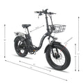 EU Stock Free Shipping Foldable Quality 1000W Motor Bicycle 18AH Electric Bike 20 Inch Fat Tire Hydraulic Brake Folding Ebike