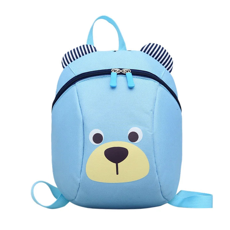 Cute Cartoon Anti-Lost Travel Backpack for Kindergarten Fashionable School Bag with Zipper Closure for Children's Shoulder