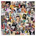 50PCS Tide Funny Aesthetic Cool Abstract Art Painting DIY Vintage Creative Collage Sticker
