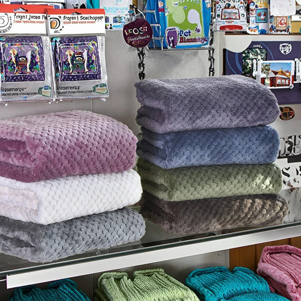 Custom Size and Color Print Thicken Pet Blanket Warm Removable and Washable for Dogs and Cats