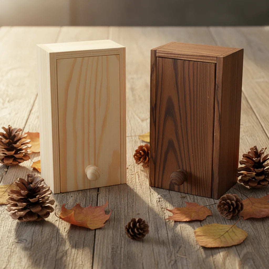 HOYE CRAFTS Custom Pull-up Cover Storage Gift Wooden Box With Pull-Out Lid