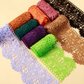 Stock Embroidery Lace Trim Milk Fiber Embroidery Guipure Lace Trim for Garment Color Lace Trim