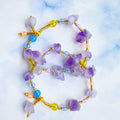 Wholesale Natural Lavender Amethyst Raw Beads Crystal Cluster Healing Stone Stretch Bracelets