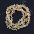Natural Citrine for Jewelry Making Tumbled Chips Stone Irregular Shaped Citrine Loose Gemstone Beads 33"