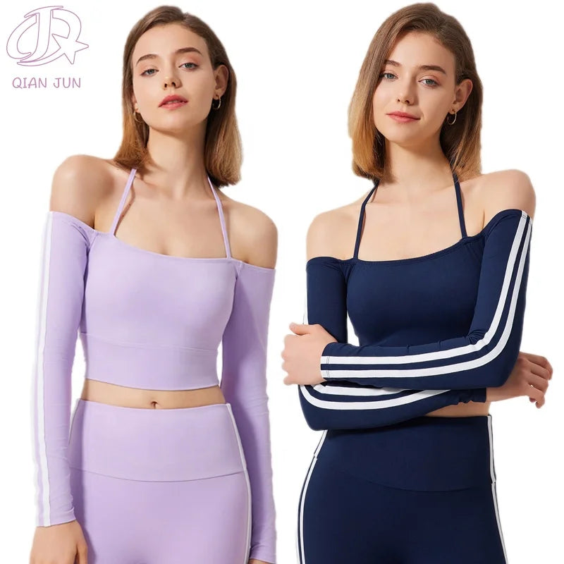 2025 New Fashion Sexy Long-Sleeve Gym Top Women Quick Dry Yoga Outfit Breathable Sustainable Plus Size Fitness Clothing Adults