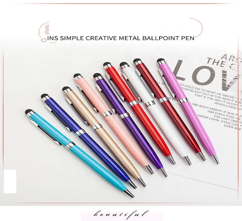 Factory Wholesale Gift Screen Touch Pens Promotional Ballpoint Pen Customized Logo Metal Body Pen