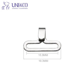 Luxury Design Silver/Gold/Black Durable Metal Bow Tie Slide Hooks with Adjustable Strap and Bar for Daily Wear